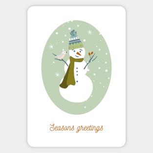 Illustration of snowman Sticker